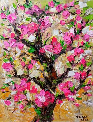 Print of Abstract Expressionism Floral Paintings by Anh Tuan Le