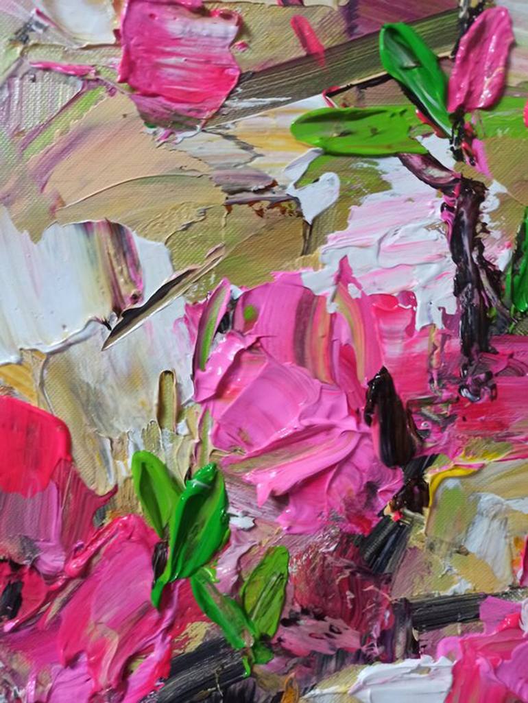 Original Abstract Expressionism Floral Painting by Anh Tuan Le