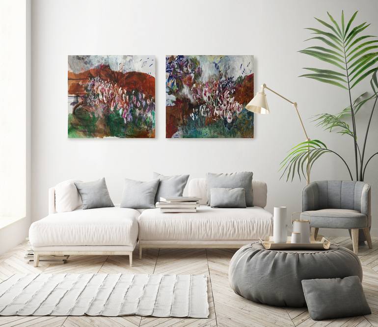 Original Abstract Expressionism Landscape Painting by Franziska Ostermeier