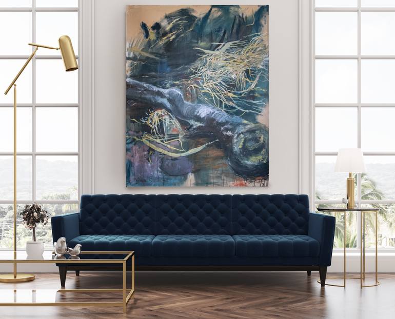 Original Abstract Botanic Painting by Franziska Ostermeier
