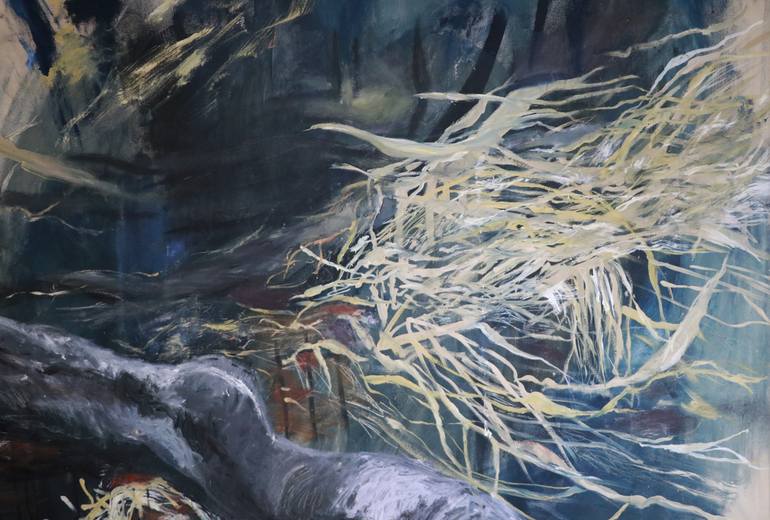 Original Abstract Botanic Painting by Franziska Ostermeier