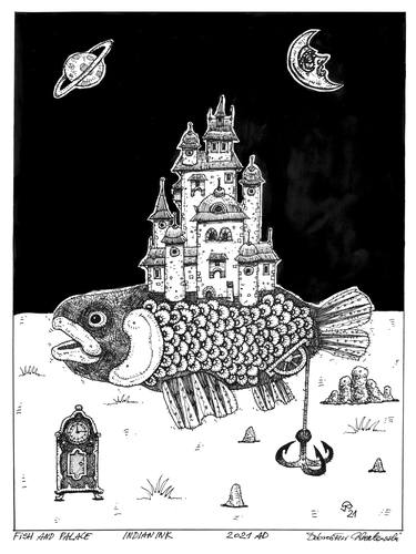 Print of Fine Art Fantasy Drawings by Dobrosław Wierzbowski
