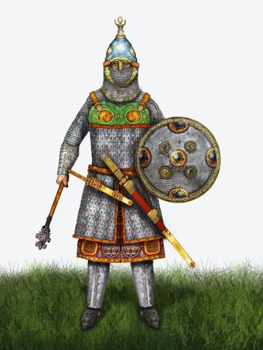 Sogdian Warrior - 7-8th century thumb
