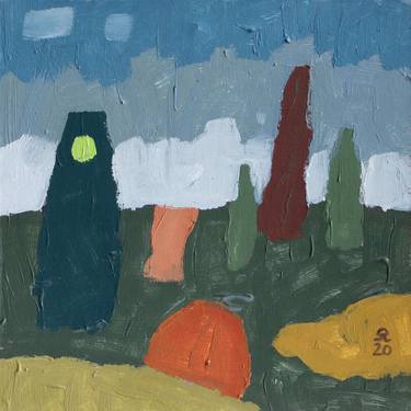 Original Abstract Landscape Printmaking by Dobrosław Wierzbowski