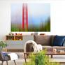 Golden Gate Bridge in San Francisco digitally manipulated by applying the CMPB technique - photo was stretched to show dimensions of the architecture and the greatness of human work - original photo print on AluDibond behind acrylic glas - ready to hang - museum quality