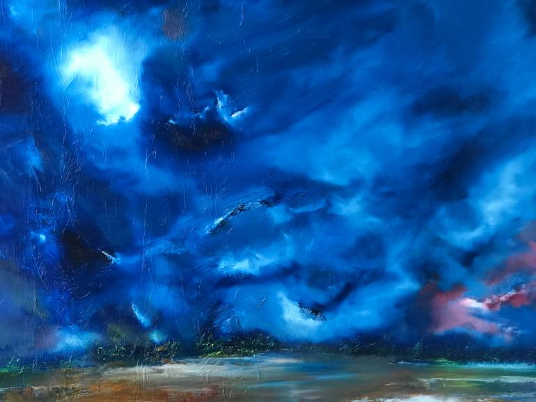 Original Impressionism Abstract Painting by Barnabas Hekli