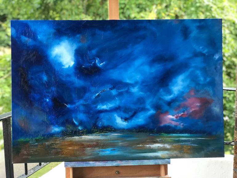 Original Impressionism Abstract Painting by Barnabas Hekli