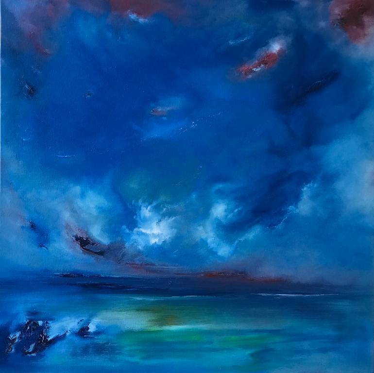 Original Impressionism Abstract Painting by Barnabas Hekli