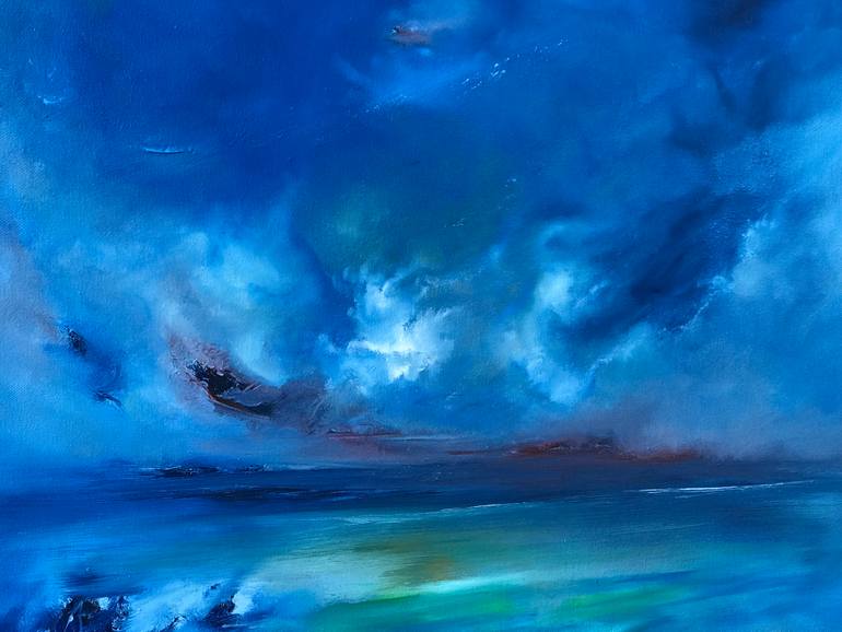 Original Impressionism Abstract Painting by Barnabas Hekli
