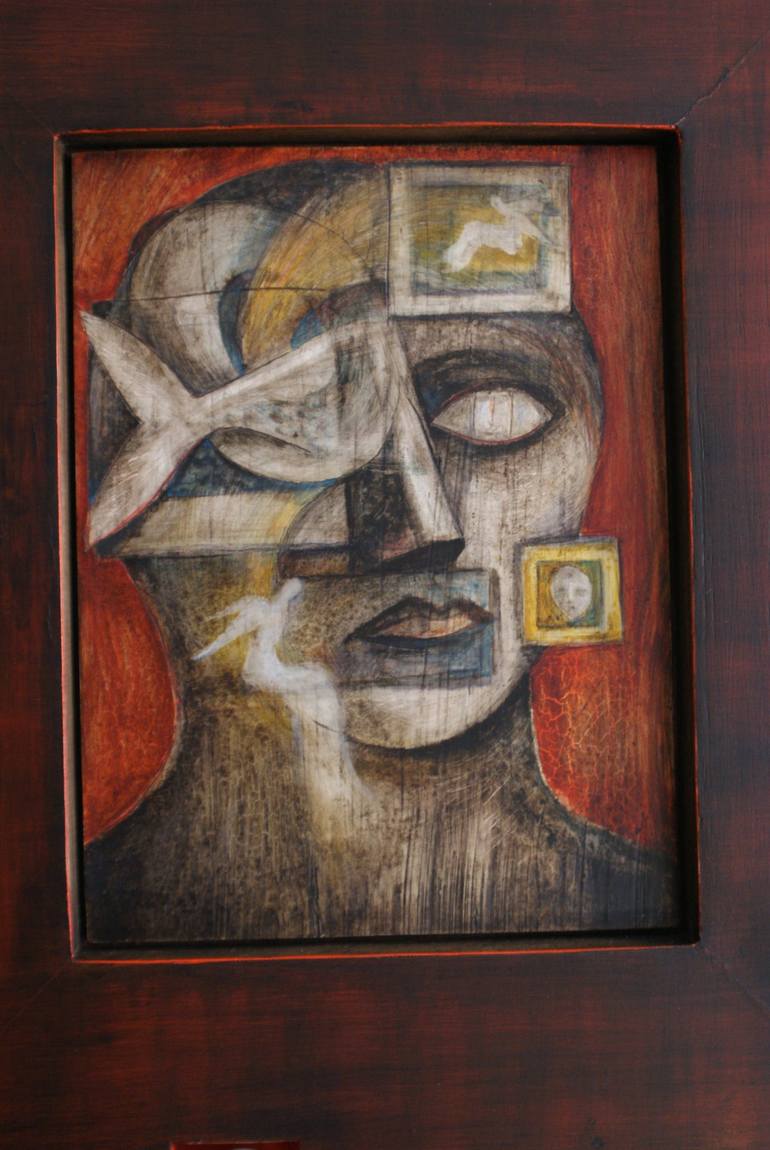 Original Surrealism Time Mixed Media by Nikolay Zlatanov