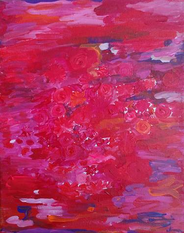 Original Abstract Floral Paintings by Ana Dima