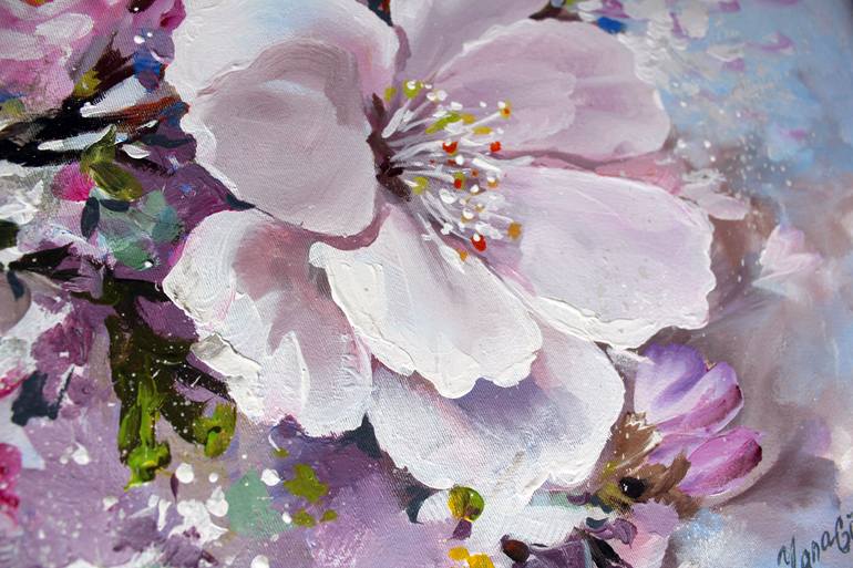 Original Impressionism Floral Painting by Yana Gok