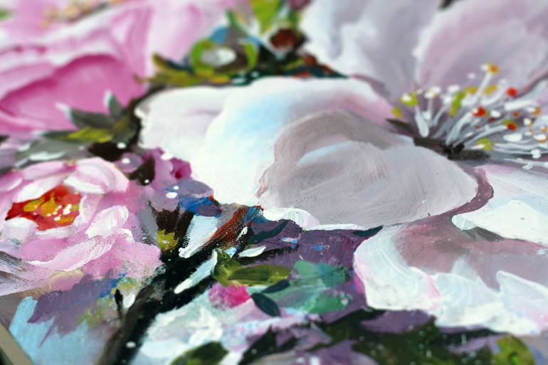 Original Impressionism Floral Painting by Yana Gok