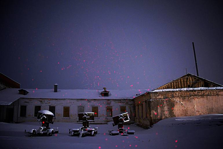 Original Architecture Photography by Anna Sergeeva | Abstract Art on Paper | Red Snow. Limited edition of 5, hand-signed and numbered