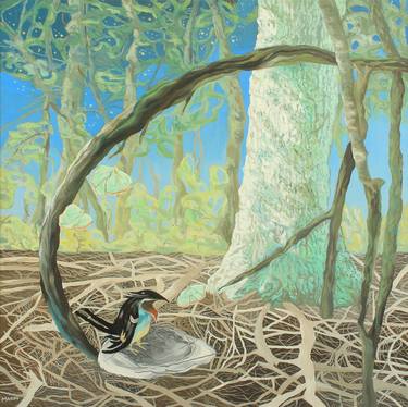 Original Symbolism Landscape Painting by Susan Makov