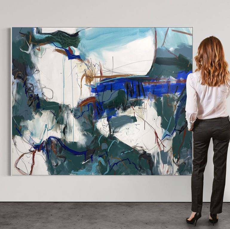 Original Abstract Expressionism Abstract Painting by Cheryl Harrison