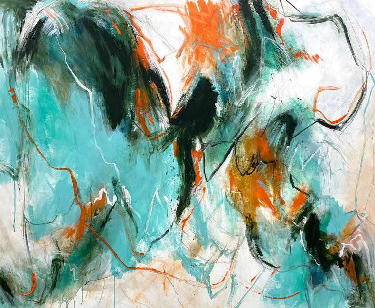 Original Abstract Expressionism Abstract Painting by Cheryl Harrison