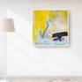 In situ, artwork comes framed in a white wooden frame ready to hang