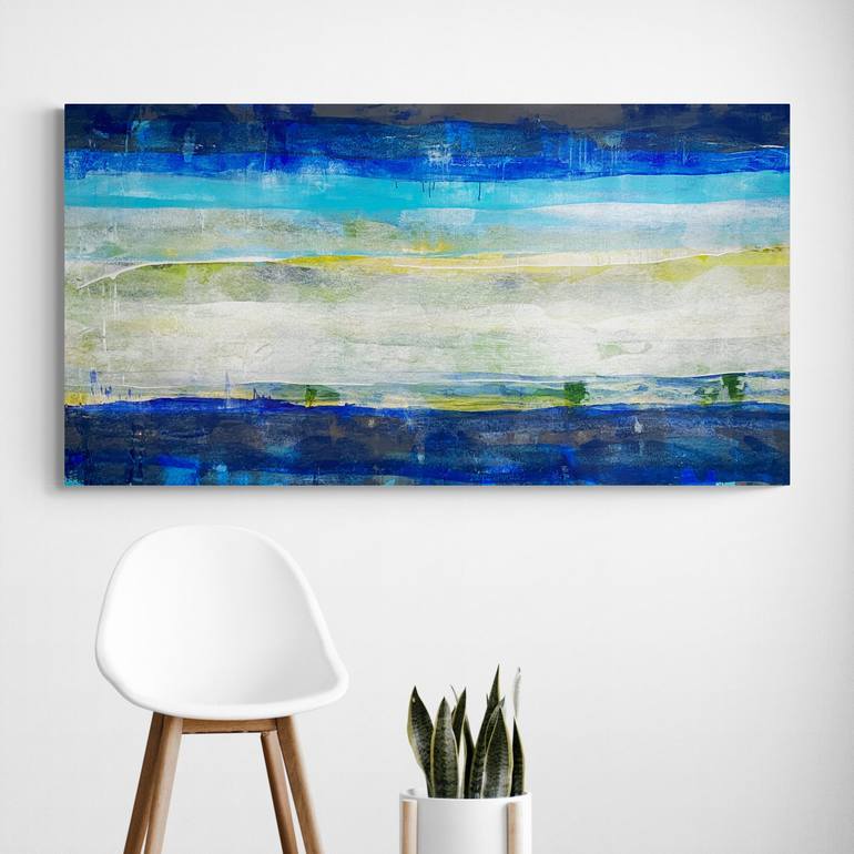 Original Abstract Seascape Painting by Cheryl Harrison