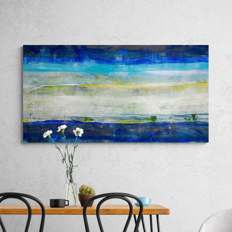 Original Abstract Seascape Painting by Cheryl Harrison