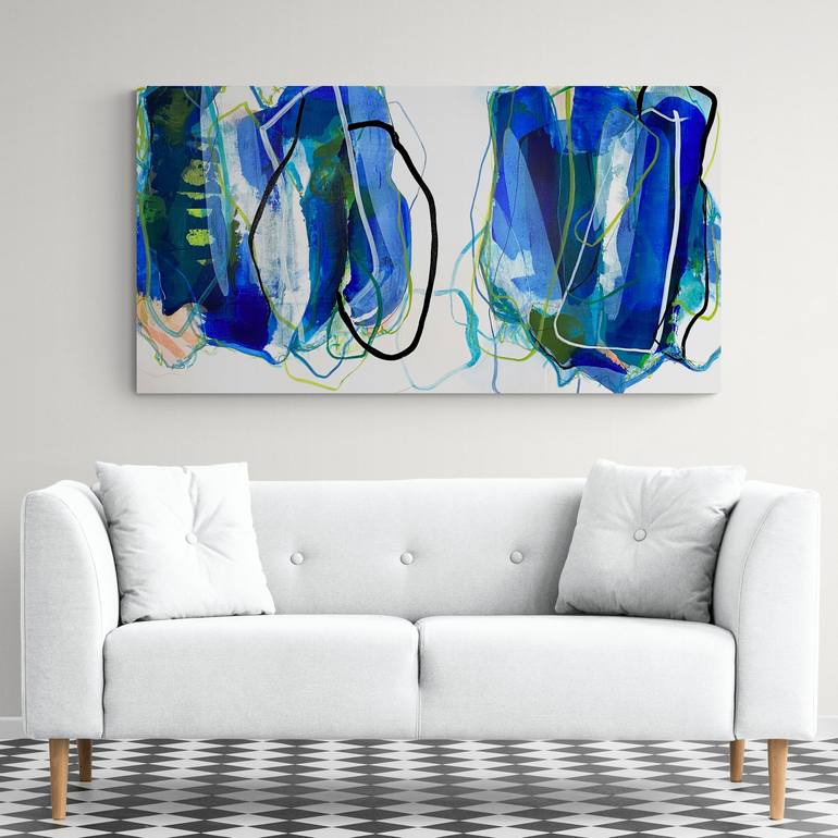 Original Abstract Water Painting by Cheryl Harrison