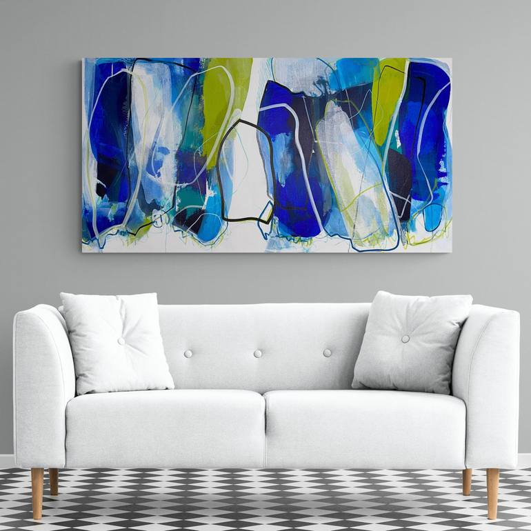 Original Abstract Seascape Painting by Cheryl Harrison