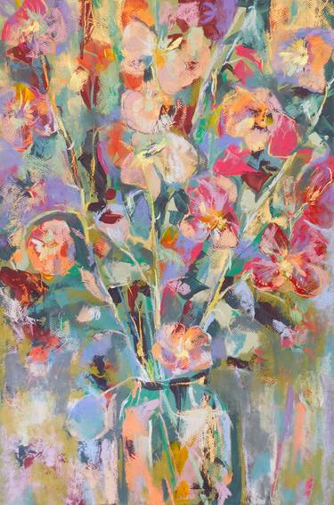 Original Impressionism Floral Paintings by Barbara Vasileva