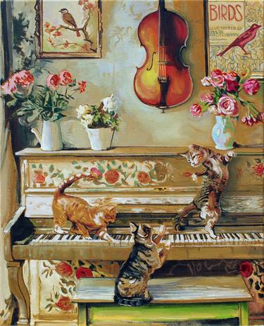 Original Impressionism Animal Painting by Timothy Adam Matthews