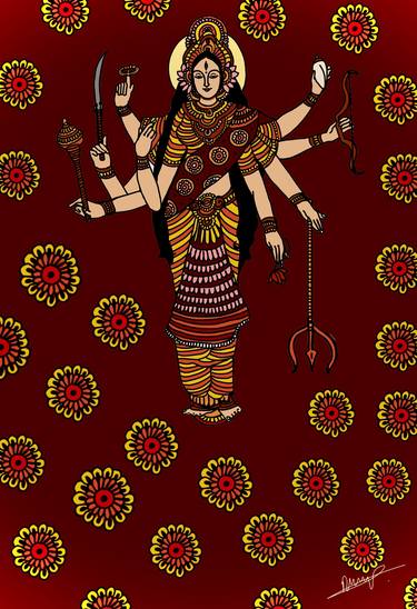 Print of Classical mythology Mixed Media by Divya Panicker