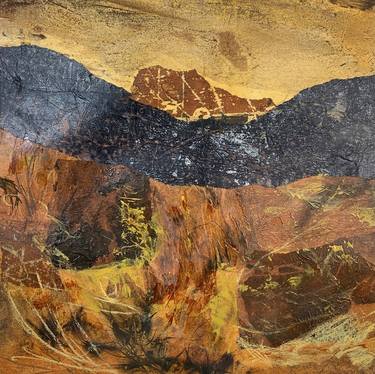 Original Abstract Landscape Mixed Media by Jean Lurssen