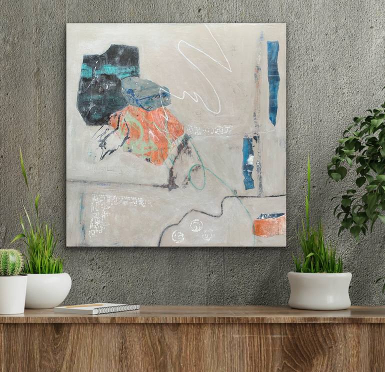 Original Abstract Expressionism Abstract Mixed Media by Jean Lurssen