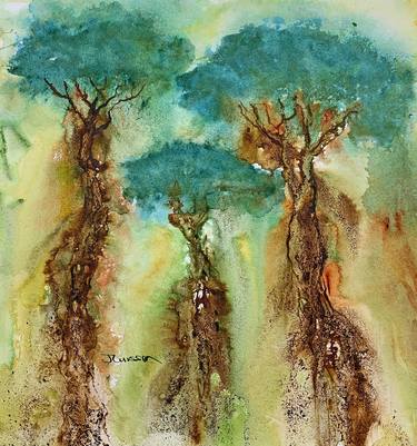 Original Abstract Tree Paintings by Jean Lurssen