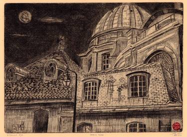 Original Realism Architecture Printmaking by Fawaz Rob