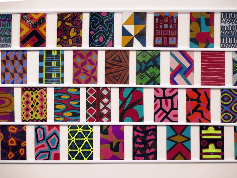 Original Folk Abstract Painting by Molly Dilworth
