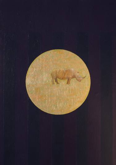 Original Figurative Animal Painting by Patrick Gourgouillat