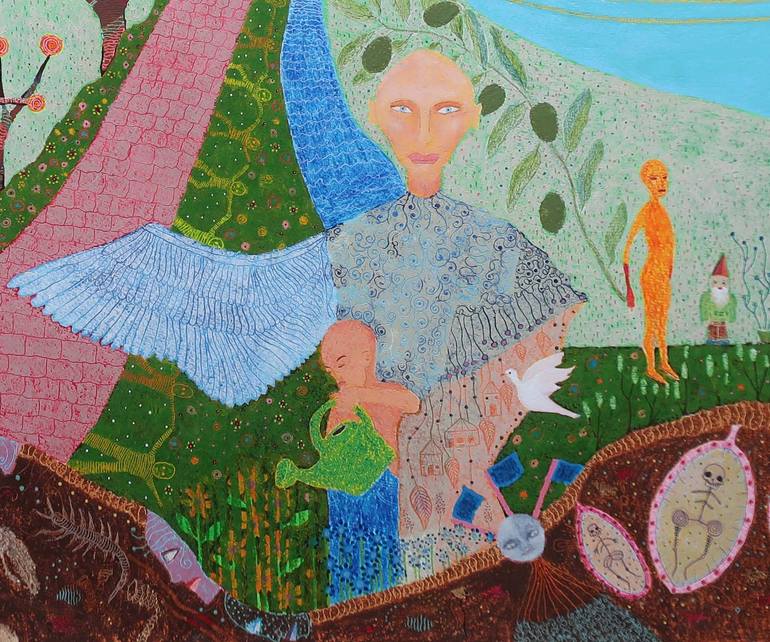 Original Figurative Landscape Painting by Patrick Gourgouillat