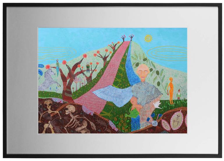 Original Figurative Landscape Painting by Patrick Gourgouillat