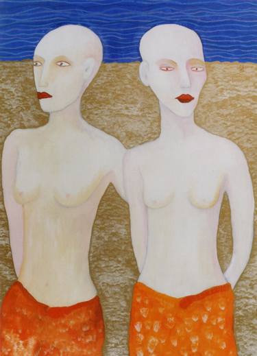 Original Figurative Women Paintings by Patrick Gourgouillat