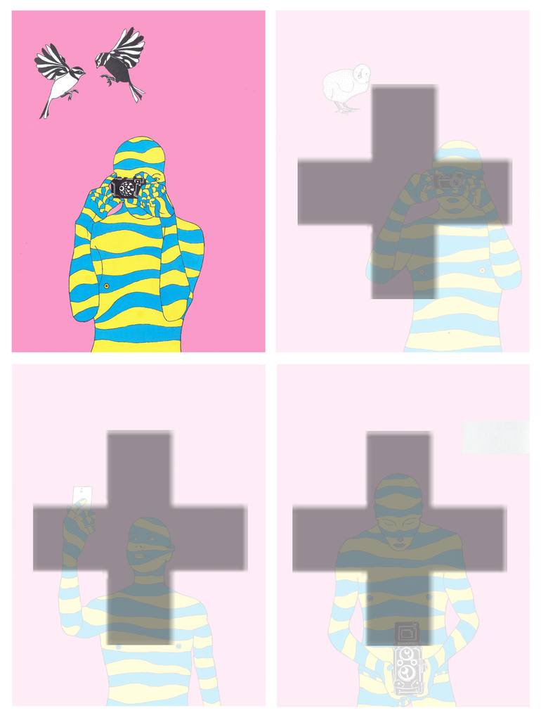 Original Figurative People Painting by Patrick Gourgouillat