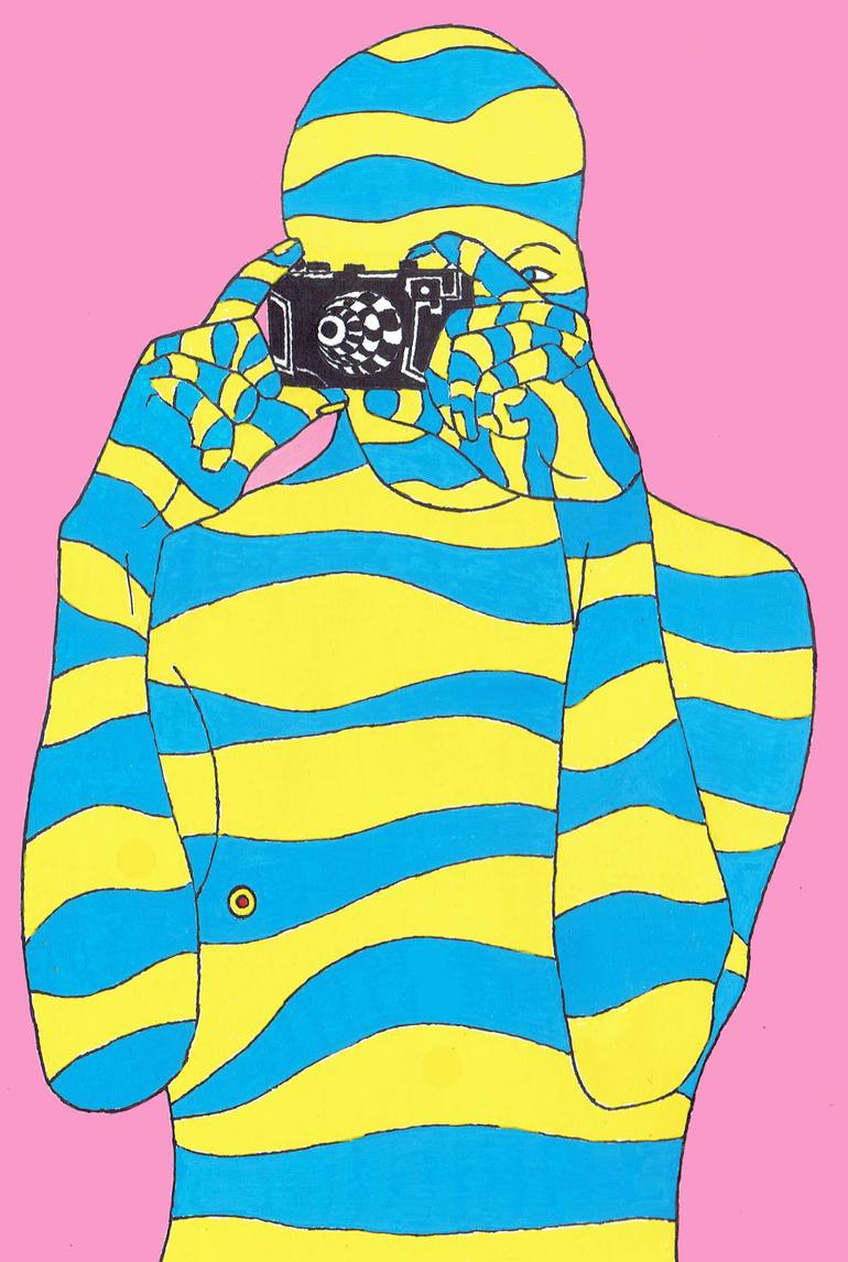 Original Figurative People Painting by Patrick Gourgouillat