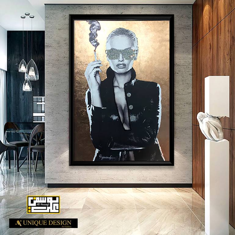 Original Art Deco Women Mixed Media by Ali Yusuf