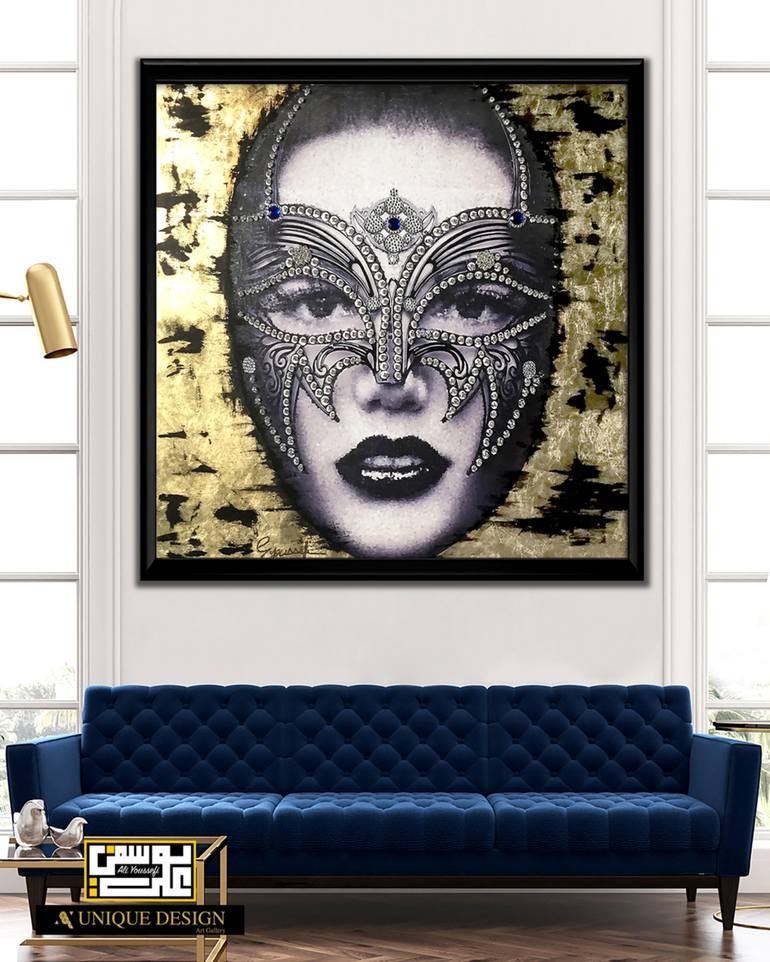 Original Art Deco Portrait Mixed Media by Ali Yusuf