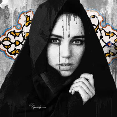 Print of Art Deco Women Mixed Media by Ali Youssefi