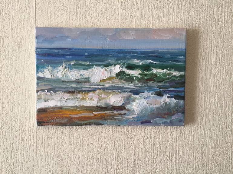 Original Fine Art Seascape Painting by Pavel Tiapugin