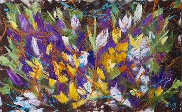 Print of Abstract Expressionism Floral Paintings by Kateryna Ivonina