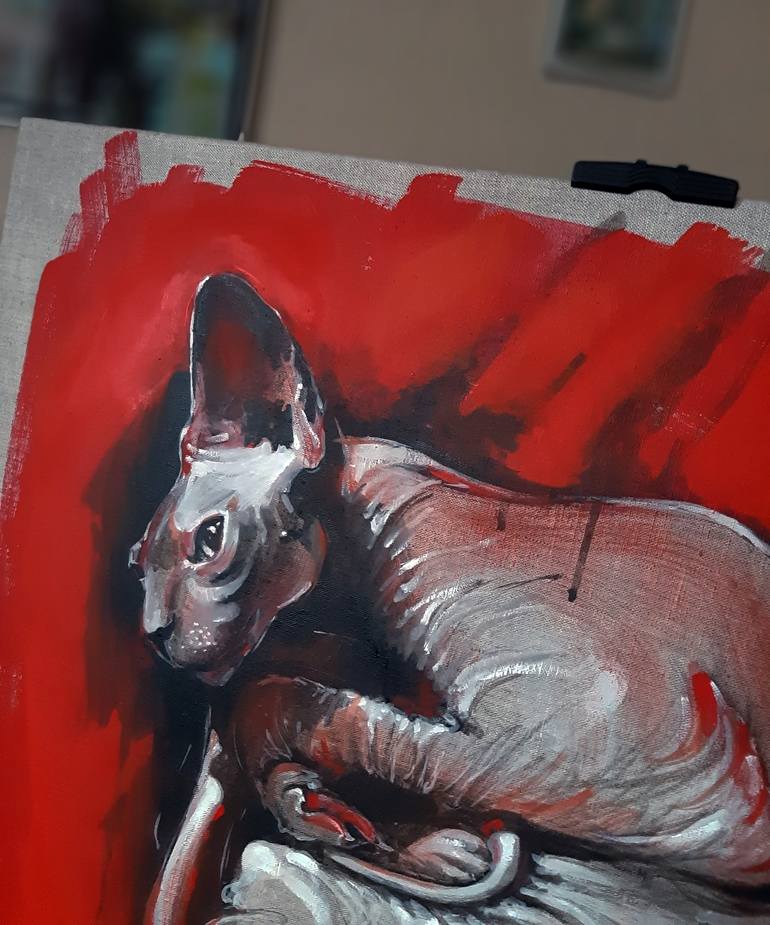 Original Portraiture Animal Painting by Kateryna Ivonina