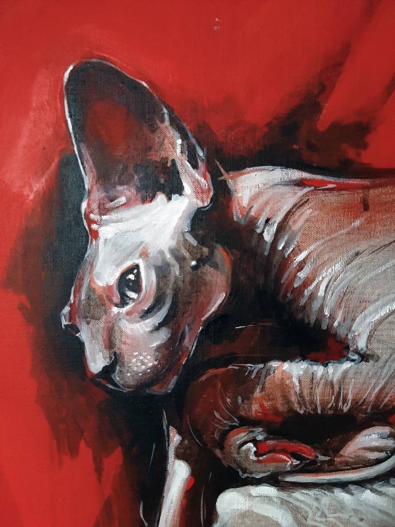 Original Portraiture Animal Painting by Kateryna Ivonina