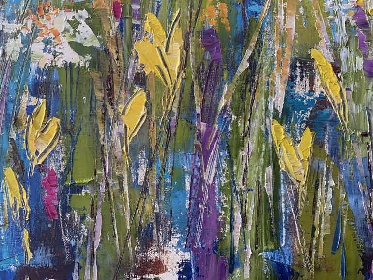 Original Abstract Floral Painting by Kateryna Ivonina
