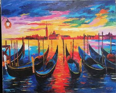 Print of Fine Art Seascape Paintings by aamir malik