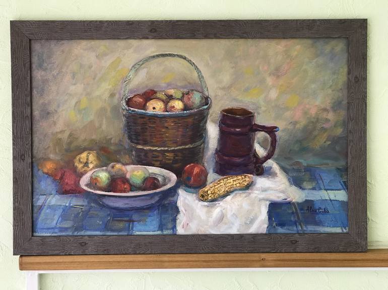 Original Expressionism Food Painting by Alisa Cuba